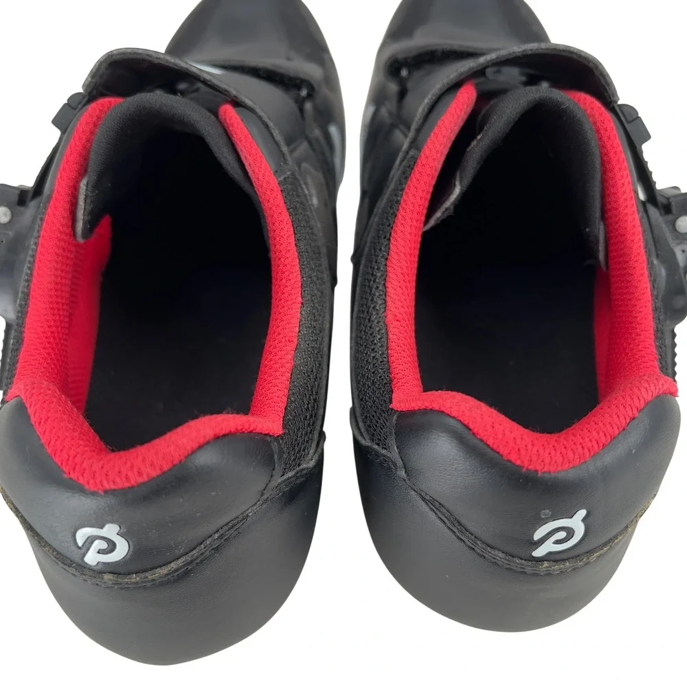 Peloton Cycling Shoes Men EU 45 US 11 Black Red Delta Cleats Ratchet PL-SH-B-45